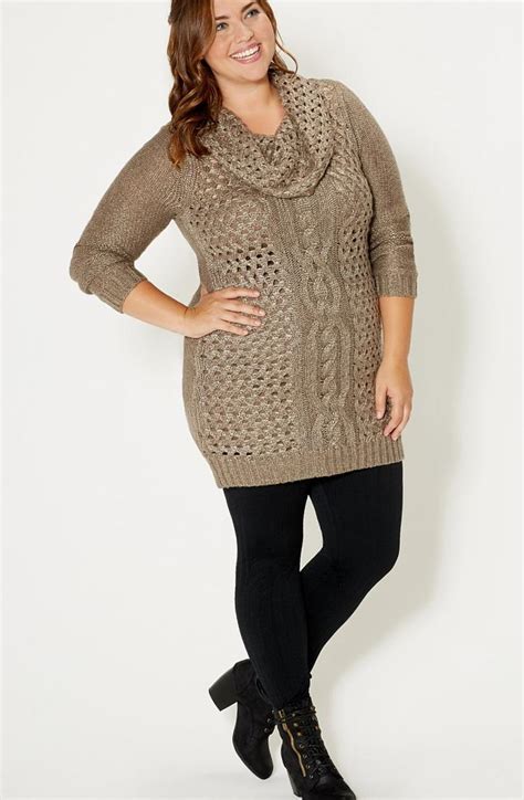 plus size sweater dresses trendy